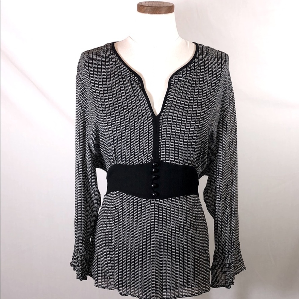 JM Collection Tie Back Top